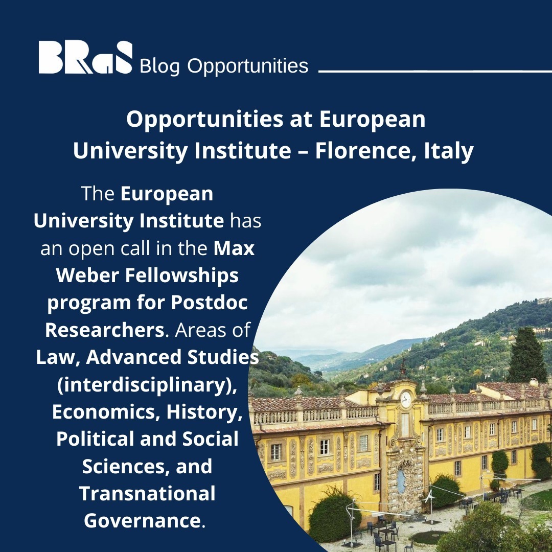Postdoc Researchers opportunities at European University Institute – Florence, Italy