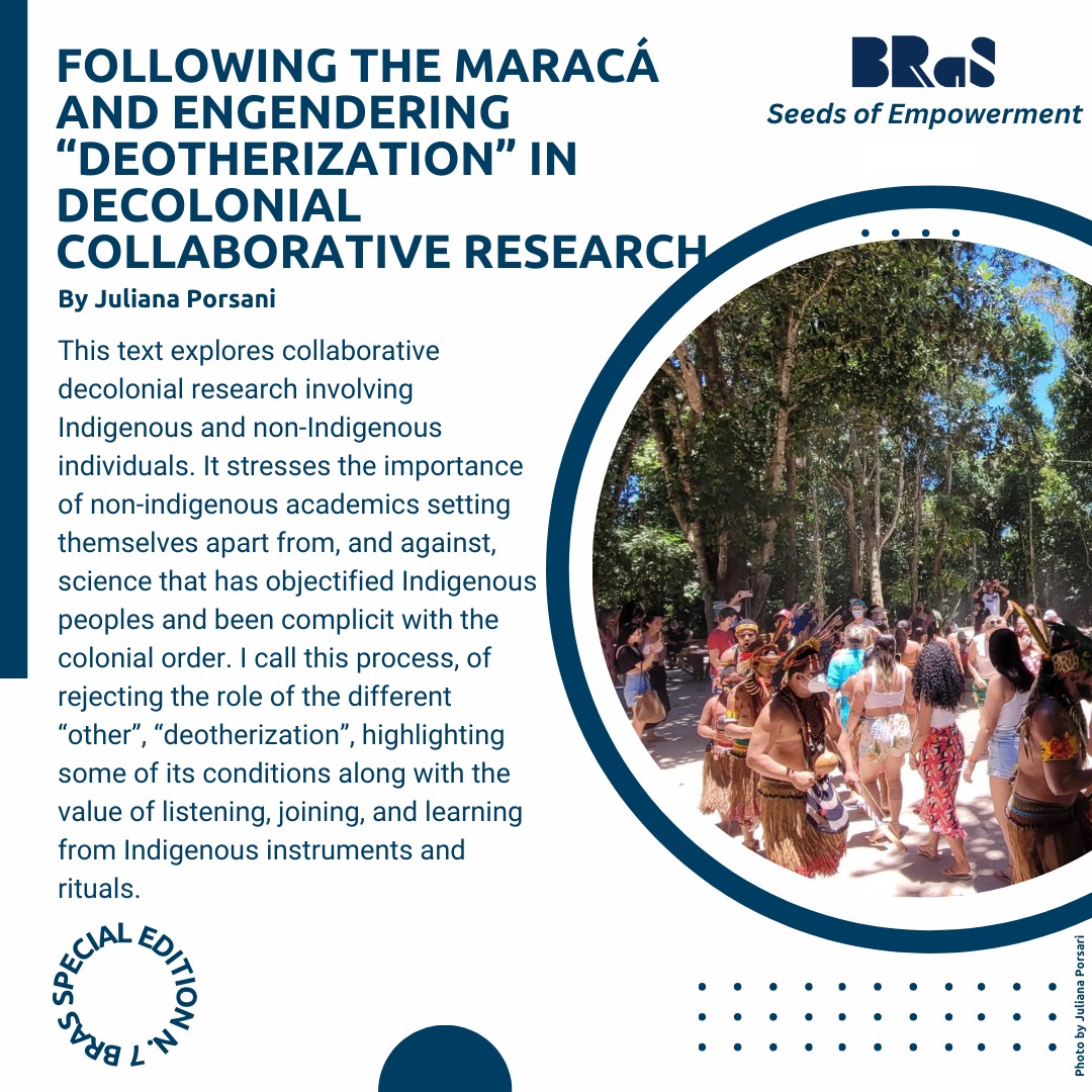 Following the maracá and engendering “deotherization” in decolonial collaborative research